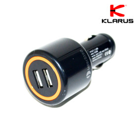 Adaptateur allume-cigare prise double pour cordon de chargement USB KLARUS